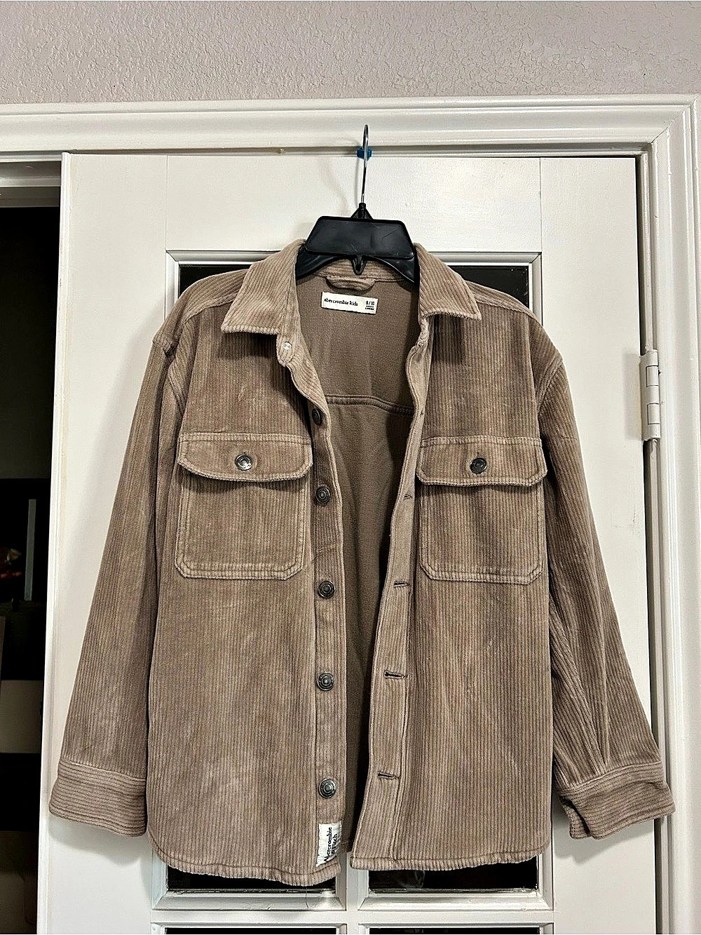 Abercrombie Kids Corduroy Button-Up Shirt Jacket Brown 9/10